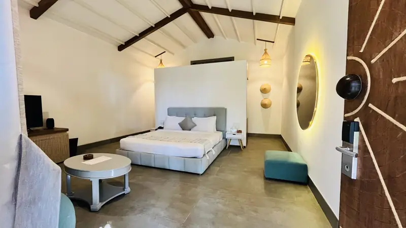 Spa Villa room with private outdoor spa area at Marbela Beach Resort